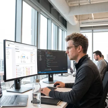 Security analyst reviewing SaaS application risks