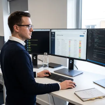 Security analyst reviewing application access controls