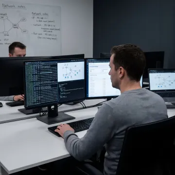 Security team reviewing API endpoints and vulnerability findings