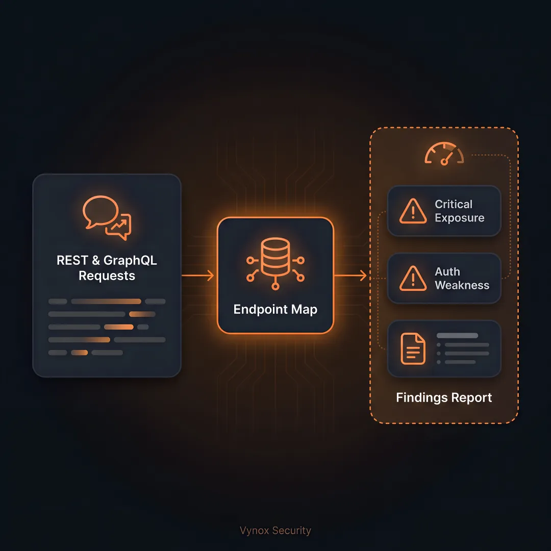 Security team reviewing API endpoints and vulnerability findings