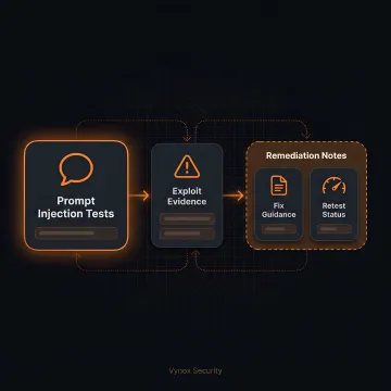 Security team reviewing AI prompt injection test results
