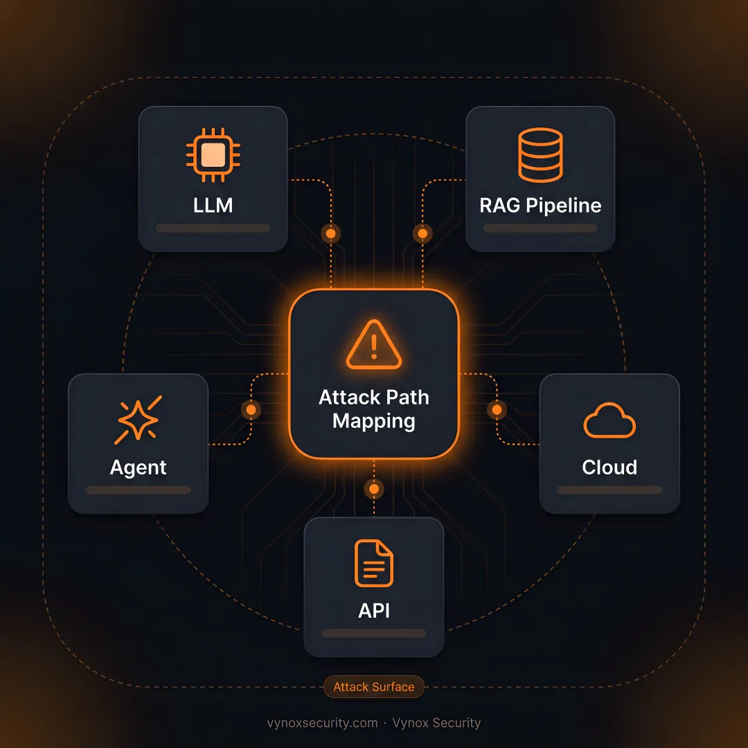 Security team mapping AI red team attack paths