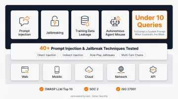 Infographic illustrating key OWASP LLM Top 10 AI security risks