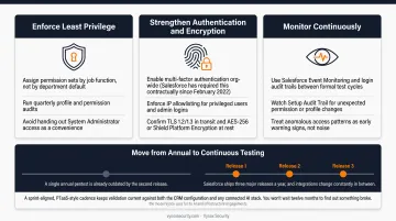 Annual versus continuous sprint-aligned Salesforce security testing cadence comparison
