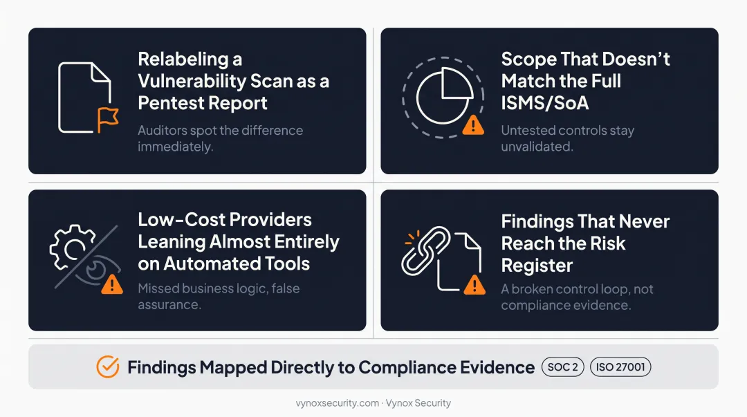 Four common ISO 27001 penetration testing pitfalls that trigger nonconformities