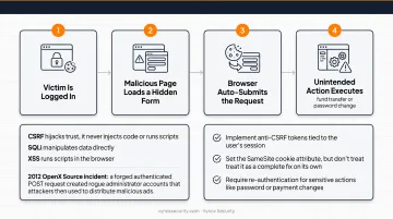 SQL injection XSS and CSRF vulnerability comparison by attack layer
