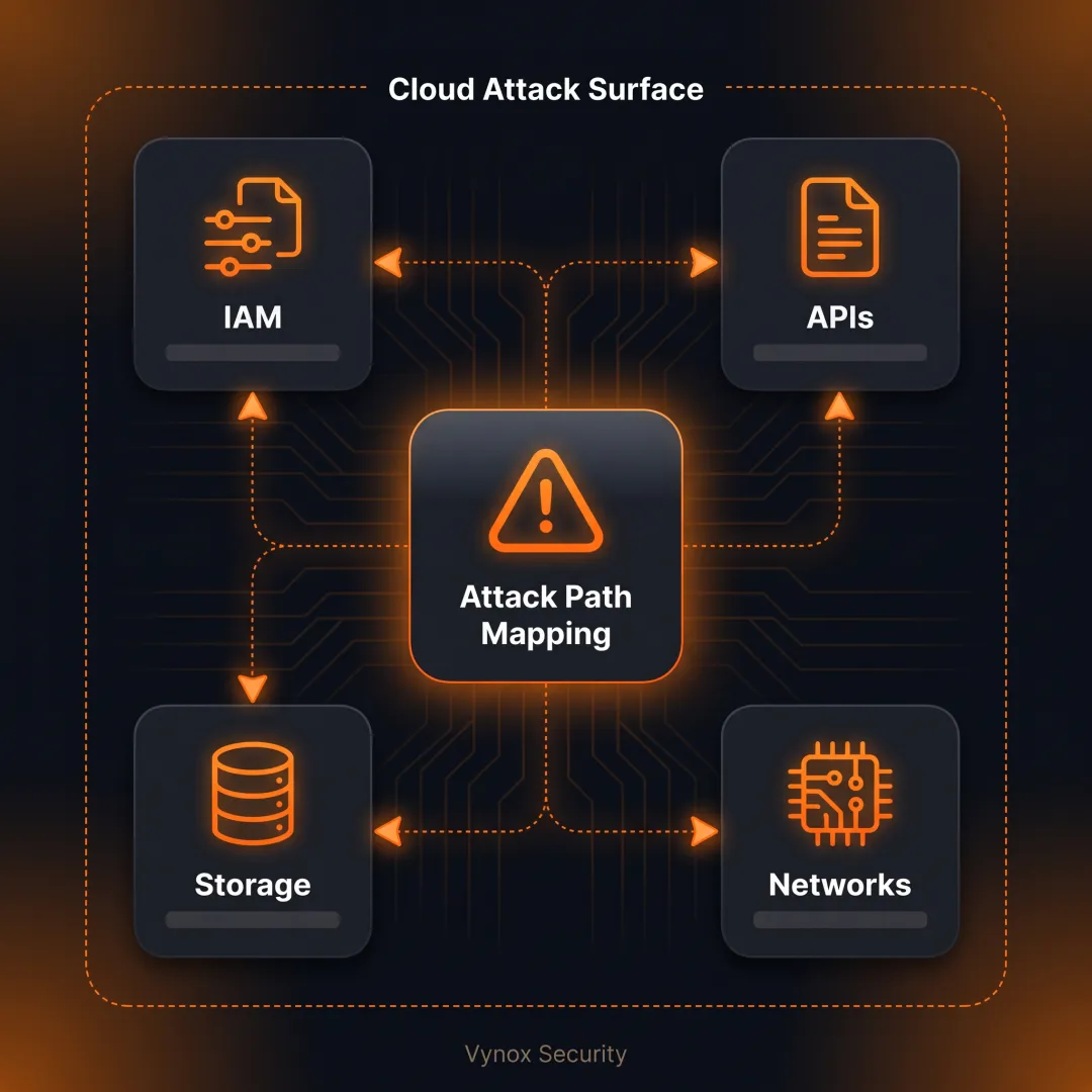 Security team mapping cloud attack paths