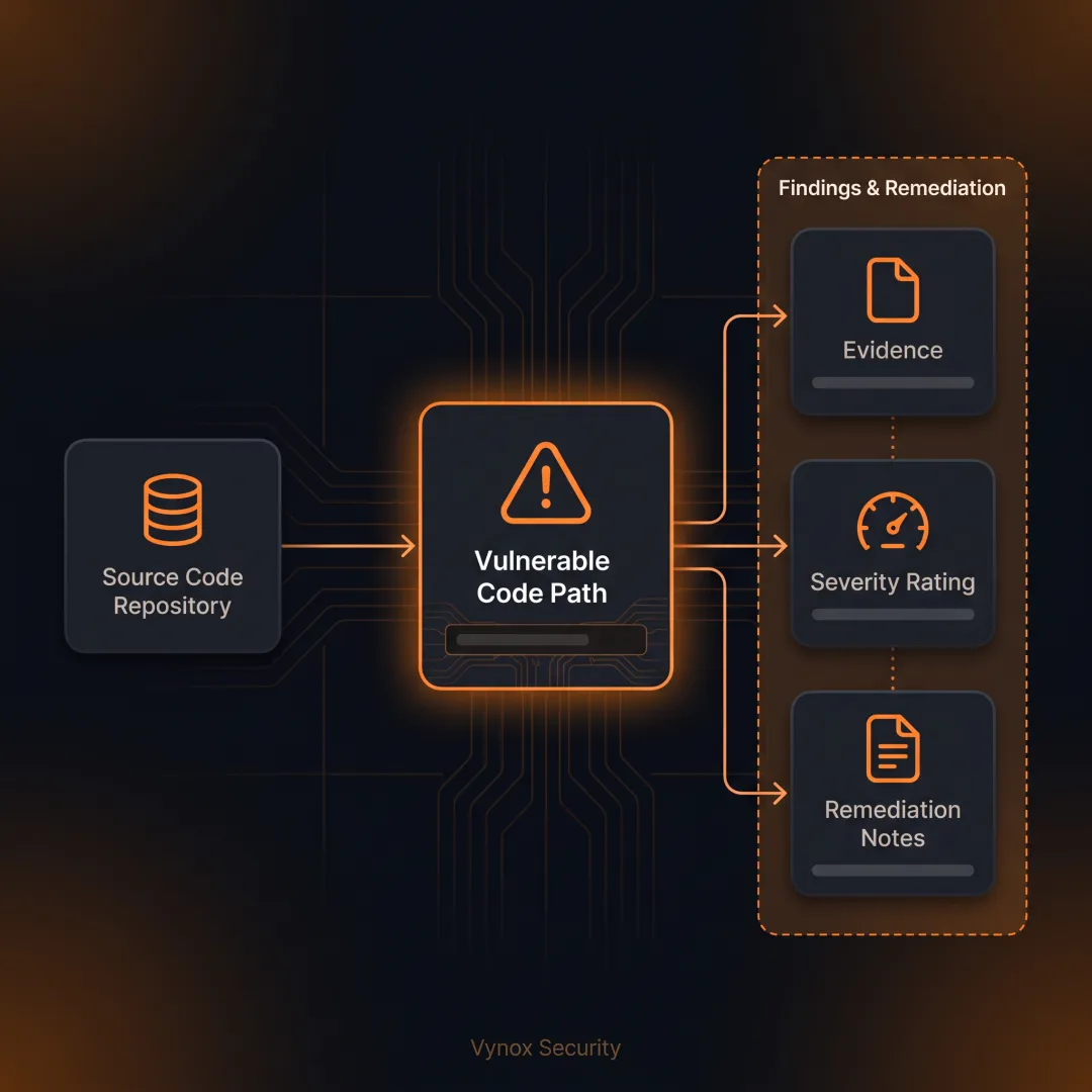 Security team reviewing vulnerable code paths