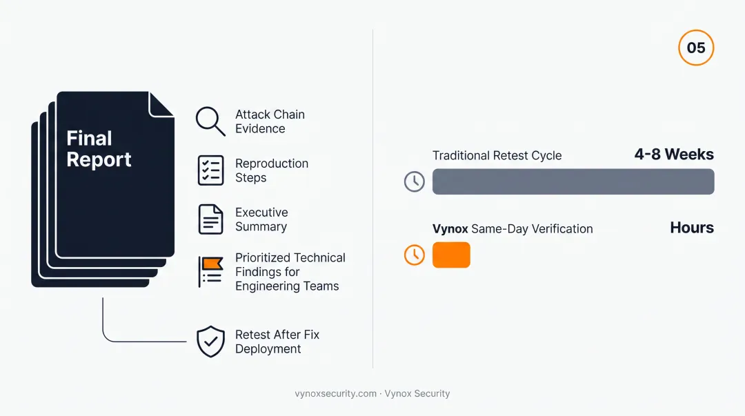 5-step external penetration testing process from planning to retesting