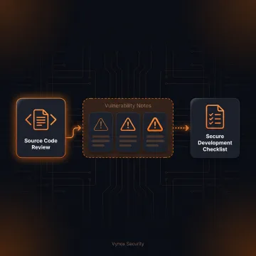Security engineer reviewing application source code