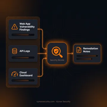 Security team reviewing website audit findings