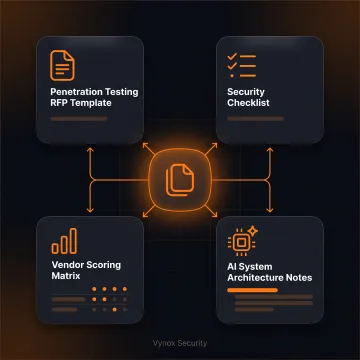 Penetration testing RFP template on a laptop