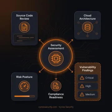 Security professional reviewing application vulnerabilities
