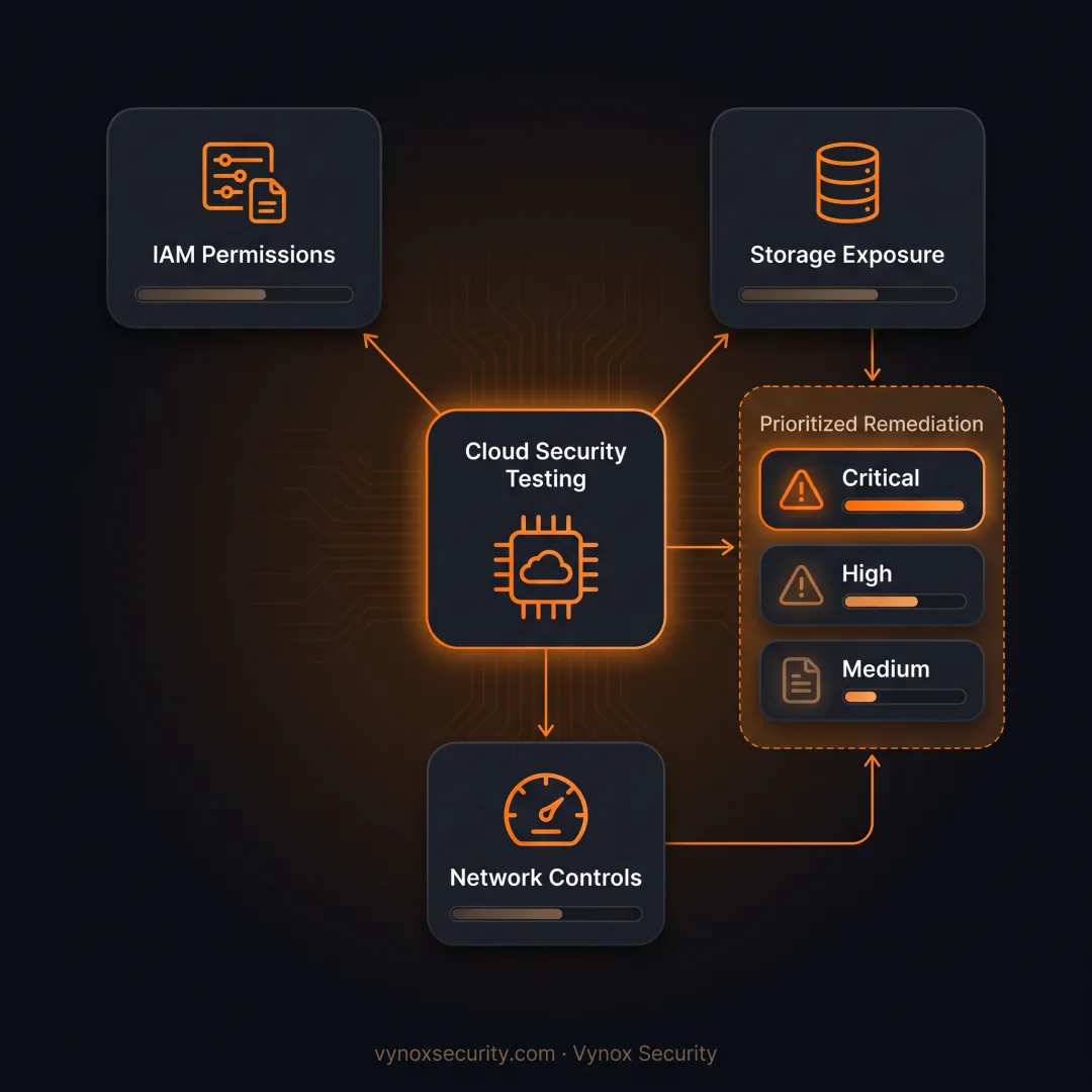 Cloud security assessment findings on a dashboard