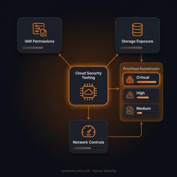 Cloud security assessment findings on a dashboard