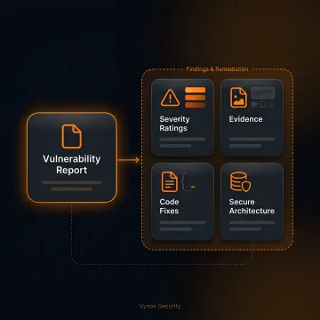 Engineer reviewing vulnerability assessment report