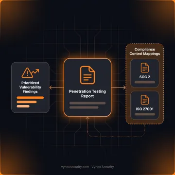 Compliance evidence and penetration testing report review
