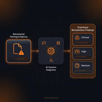 Team reviewing AI red team findings