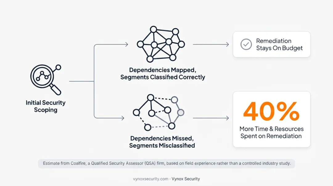 PCI DSS three scope categories CDE connected-to and out-of-scope comparison