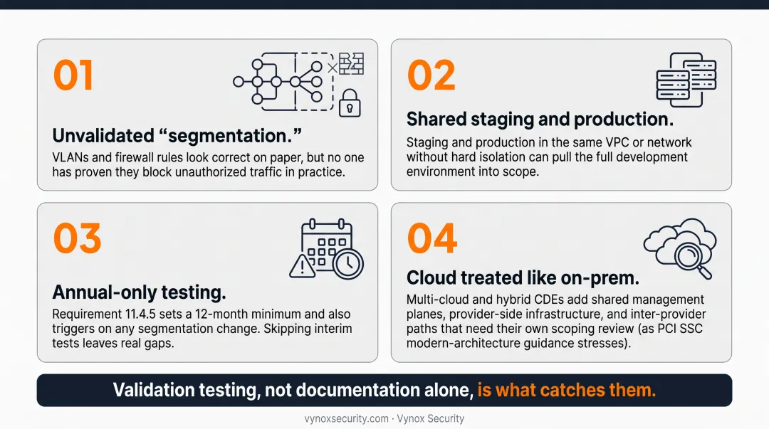 Four common PCI DSS segmentation mistakes that undermine compliance audits