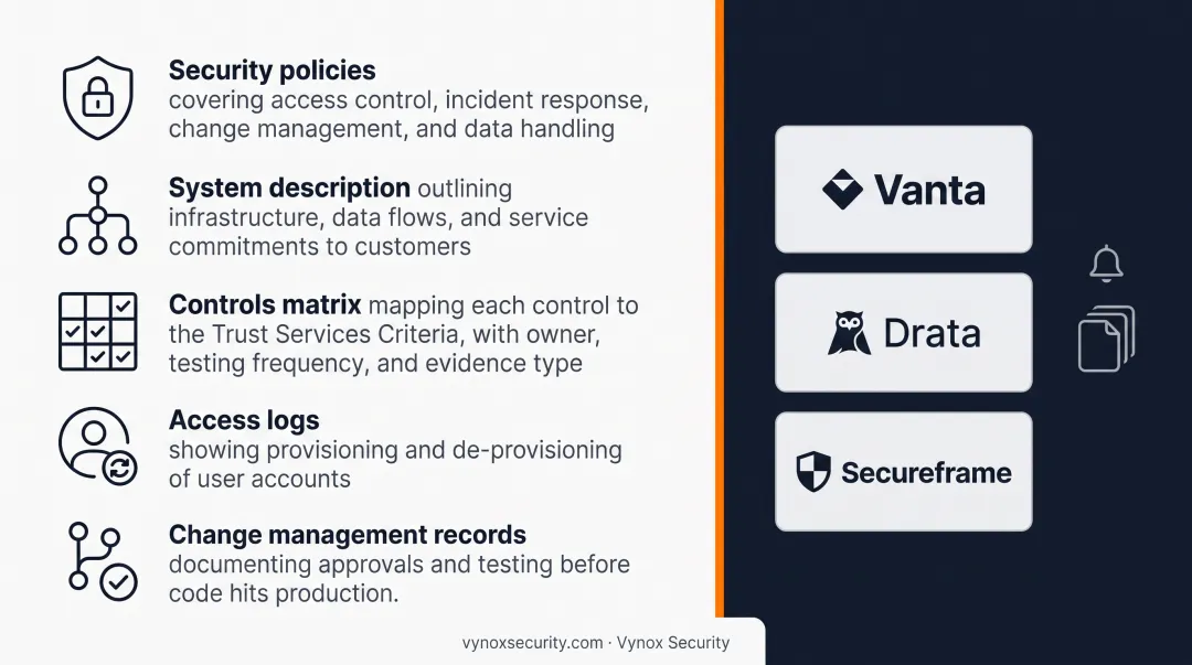 5 essential SOC 2 audit documentation artifacts checklist