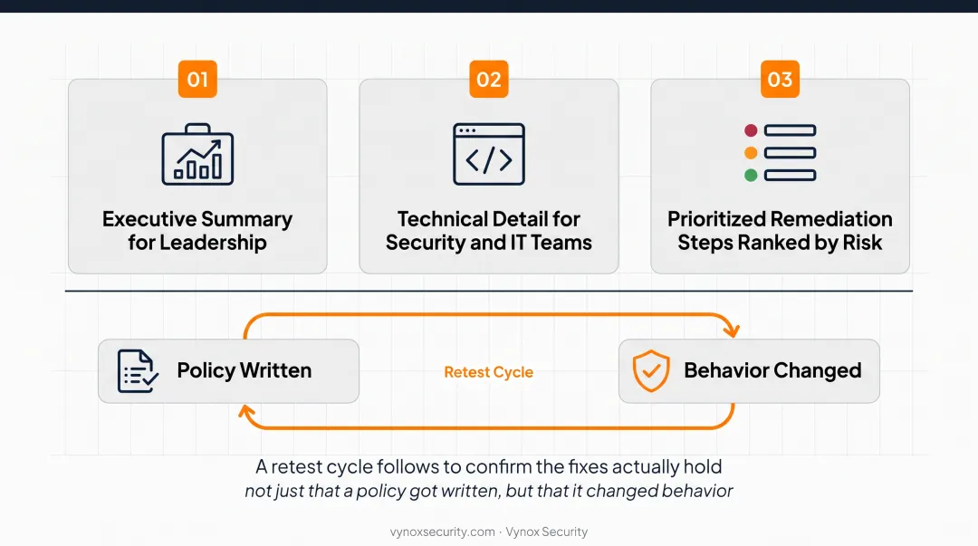 Four-step social engineering penetration testing process from scoping to retesting