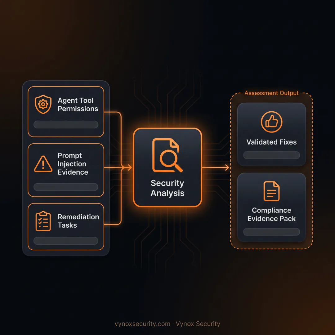 Engineer analyzing AI agent security findings