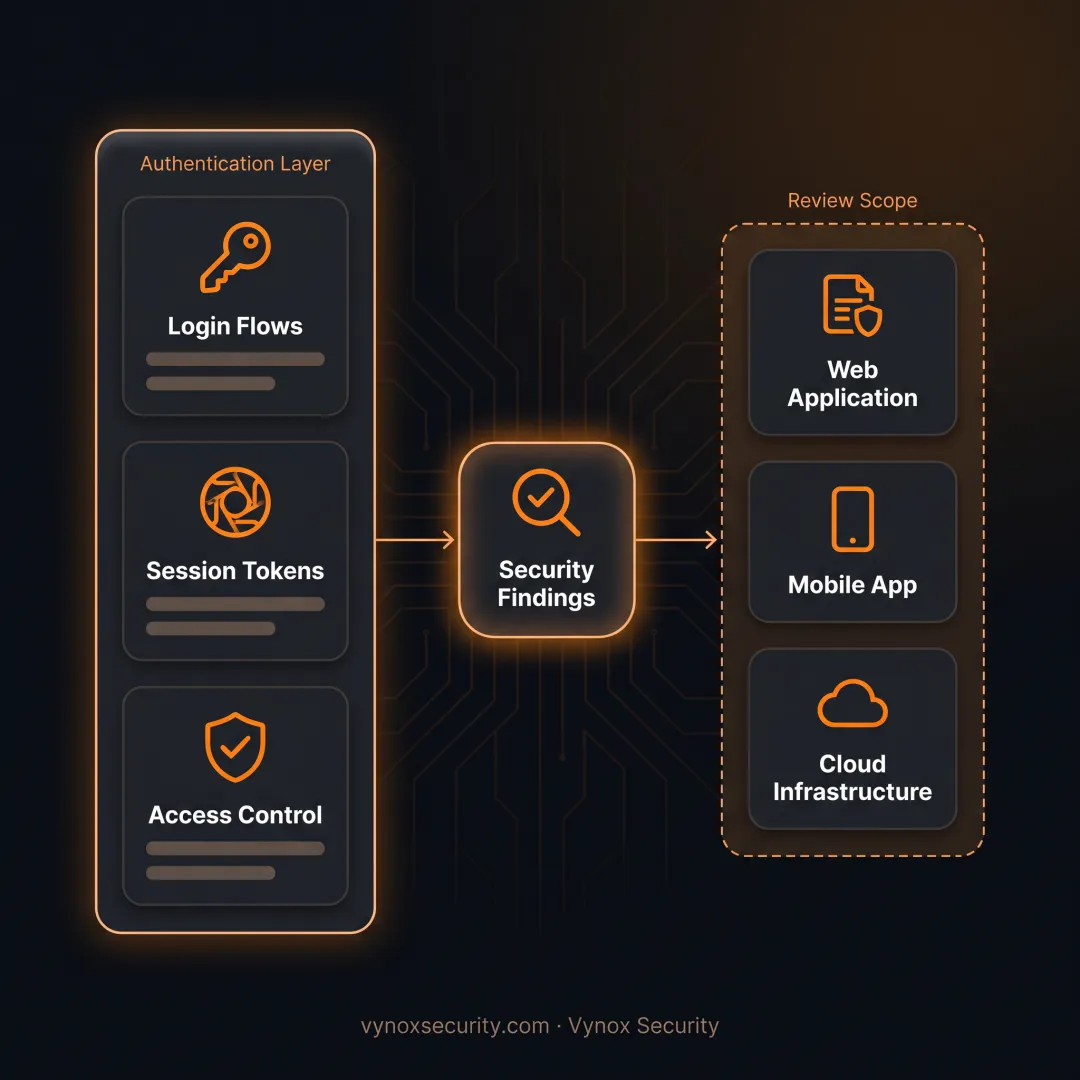Security analyst reviewing application authentication controls