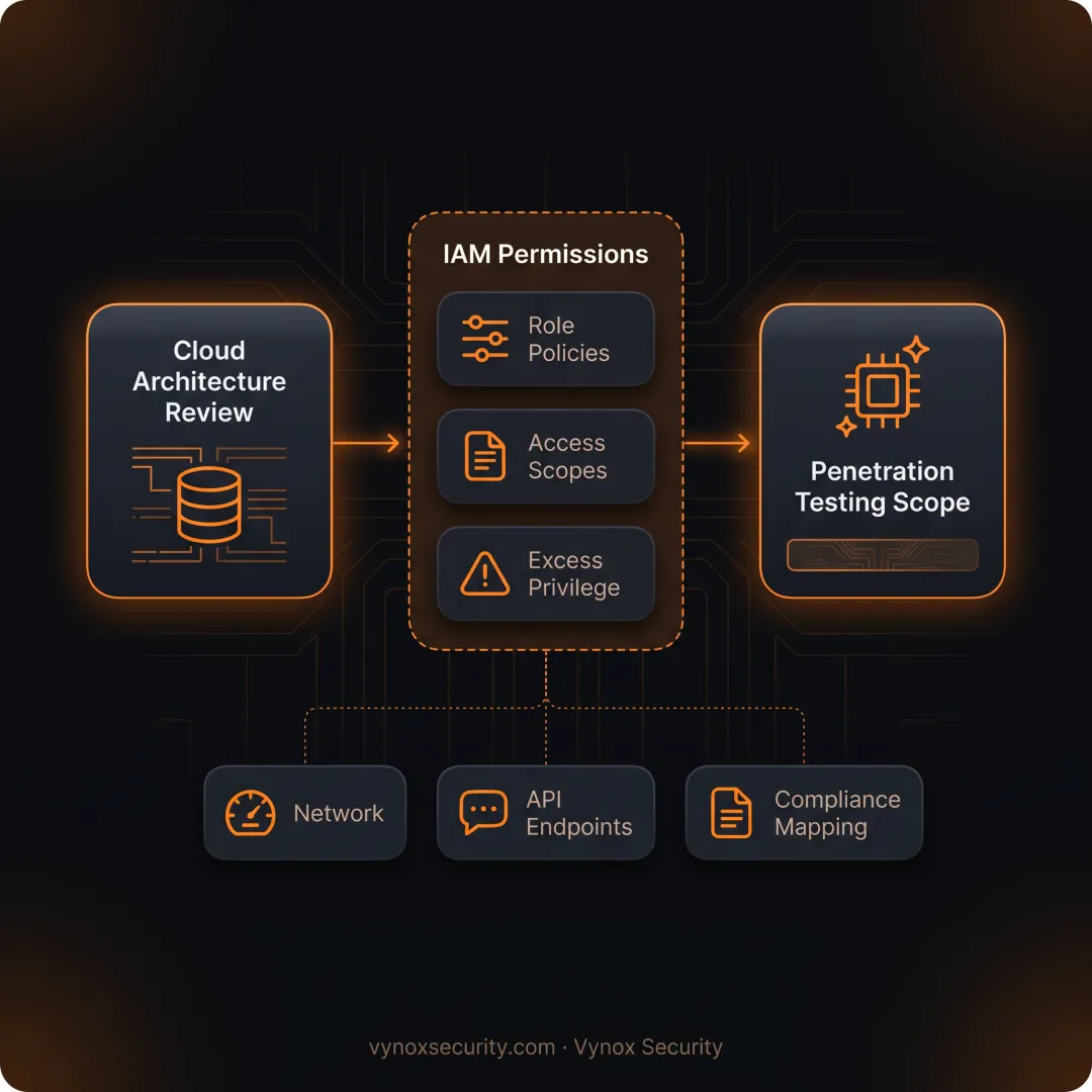 Consultant reviewing AWS cloud security scope
