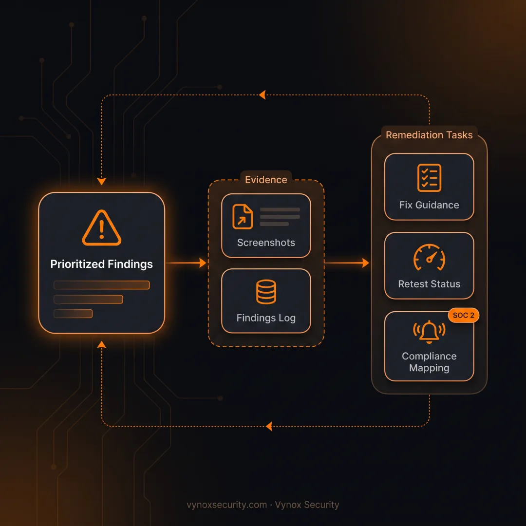 Engineer reviewing prioritized security findings