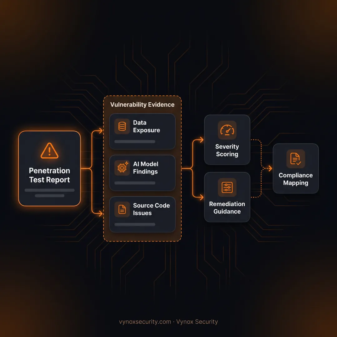 Engineer reviewing web security findings