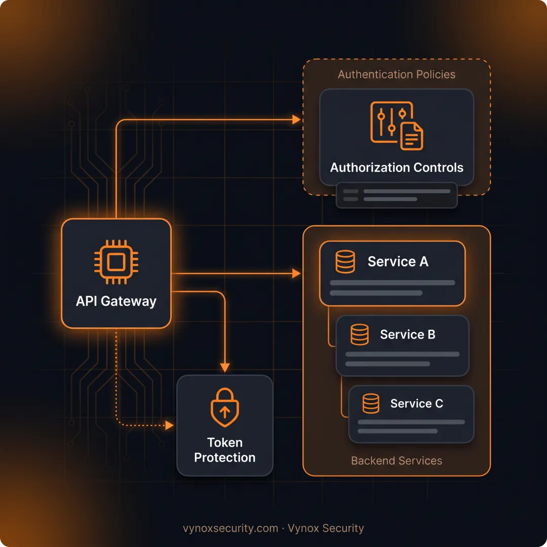 Engineer securing API gateway policies and access controls