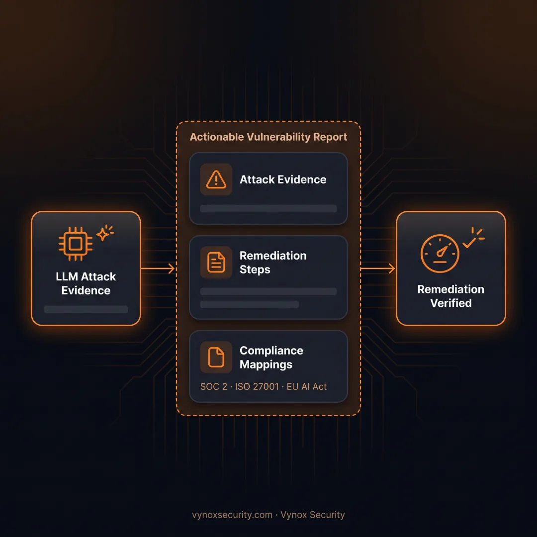 Engineer reviewing AI security remediation findings