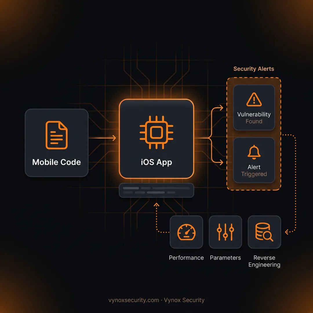 Security tester analyzing an iOS application