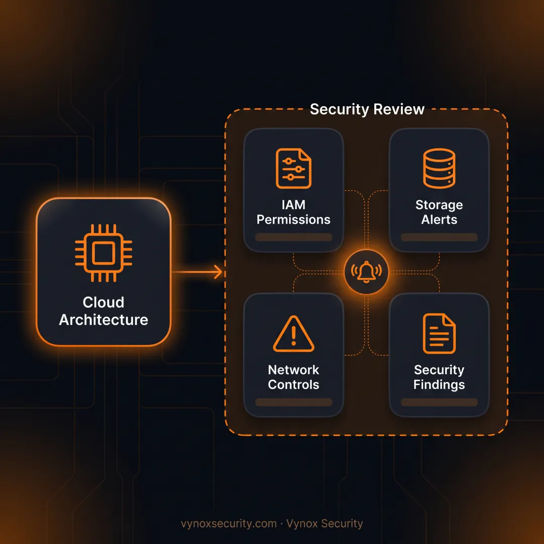 Security professional reviewing cloud infrastructure risks