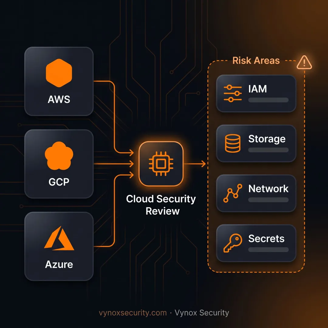 Security specialist reviewing cloud infrastructure risks