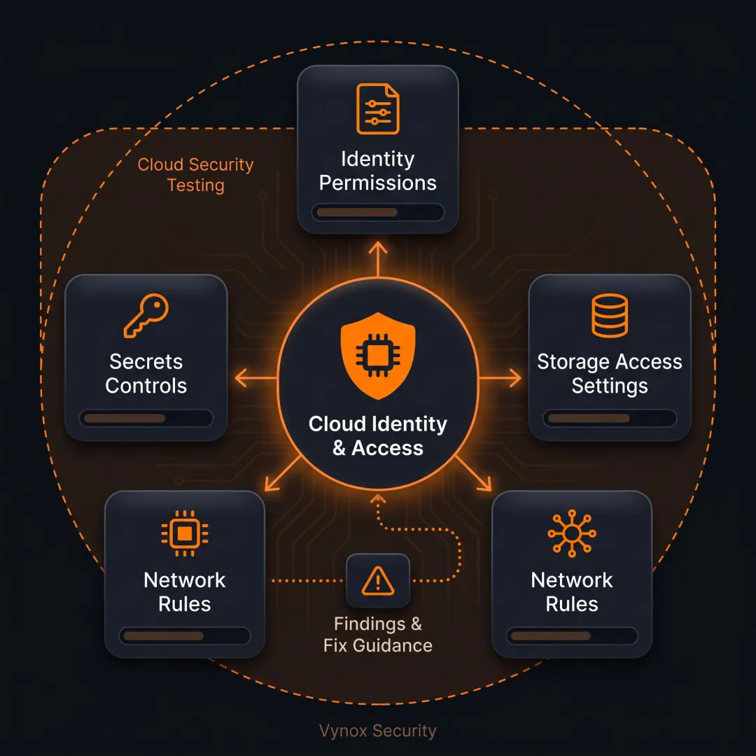 Cloud security assessment of identity and storage controls