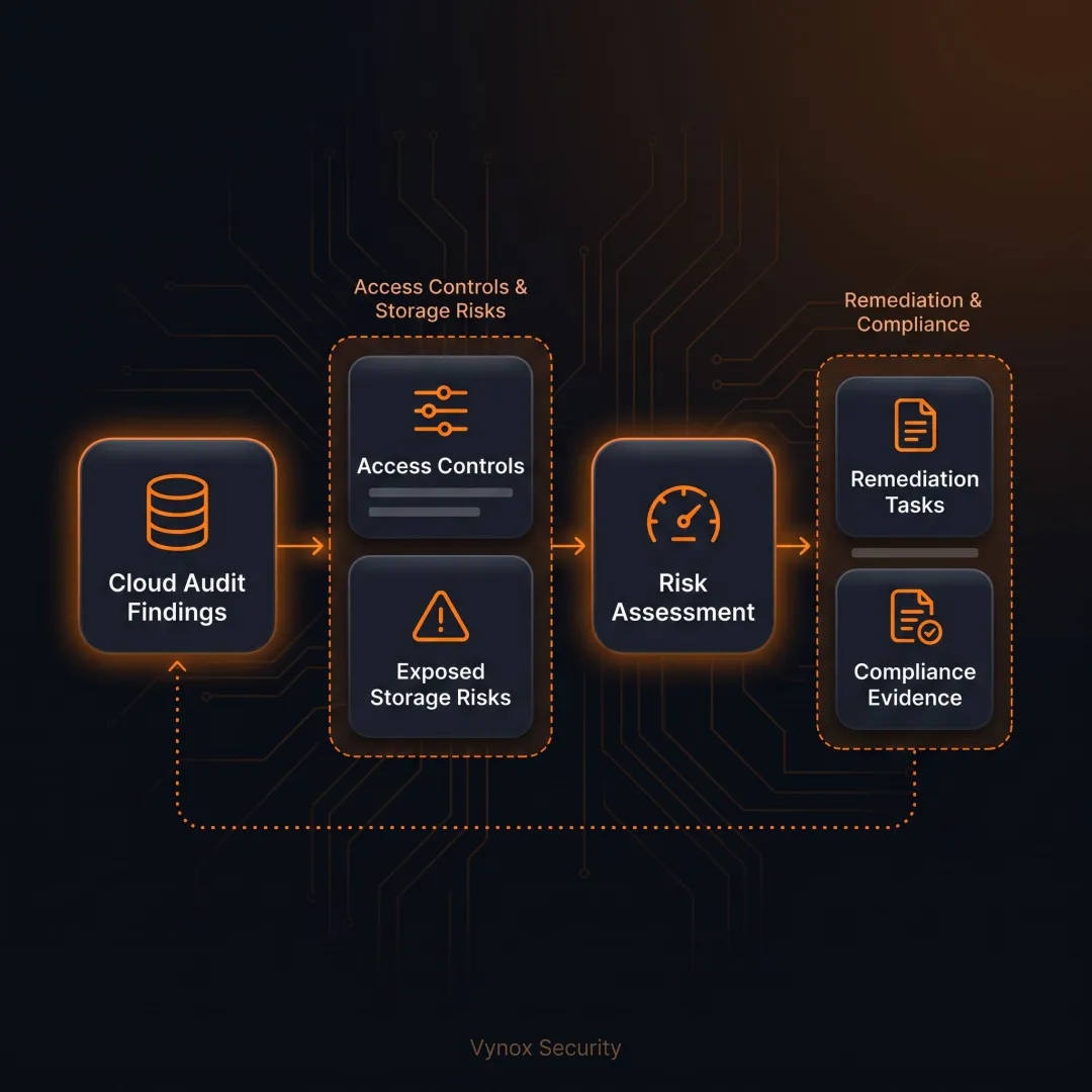 Cloud security audit findings reviewed by engineers