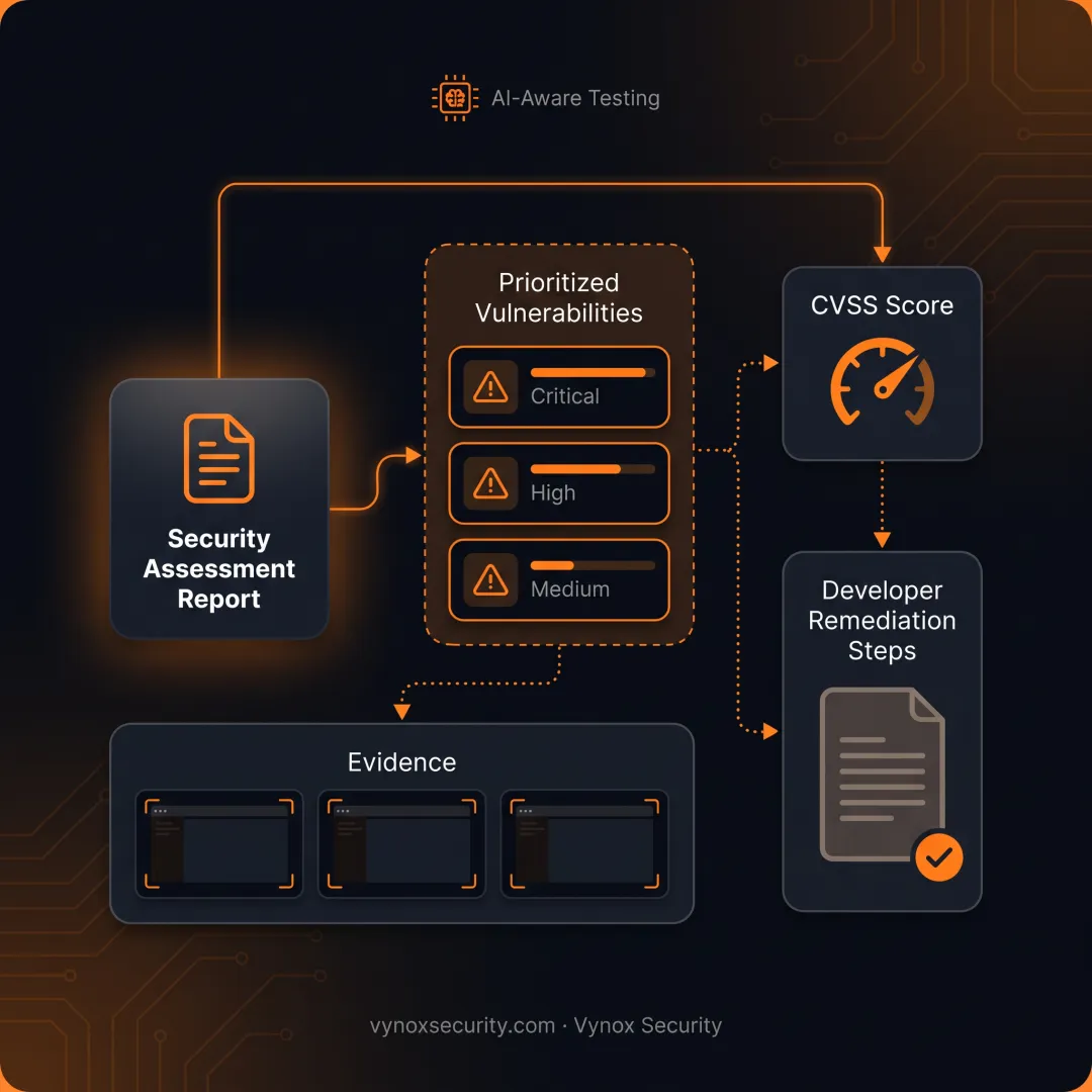 Engineer reviewing actionable security remediation report