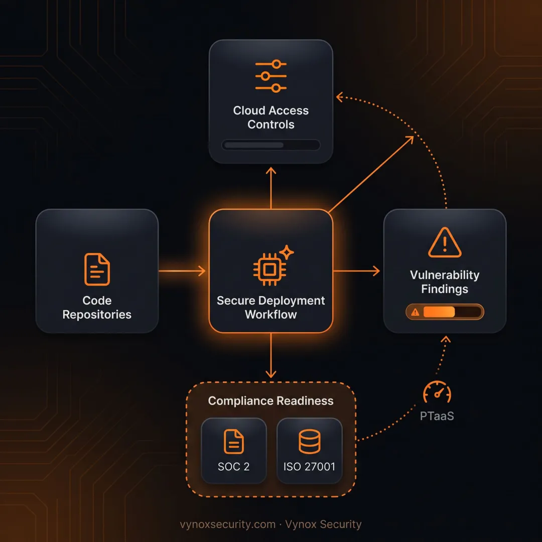 Engineer securing a software delivery pipeline