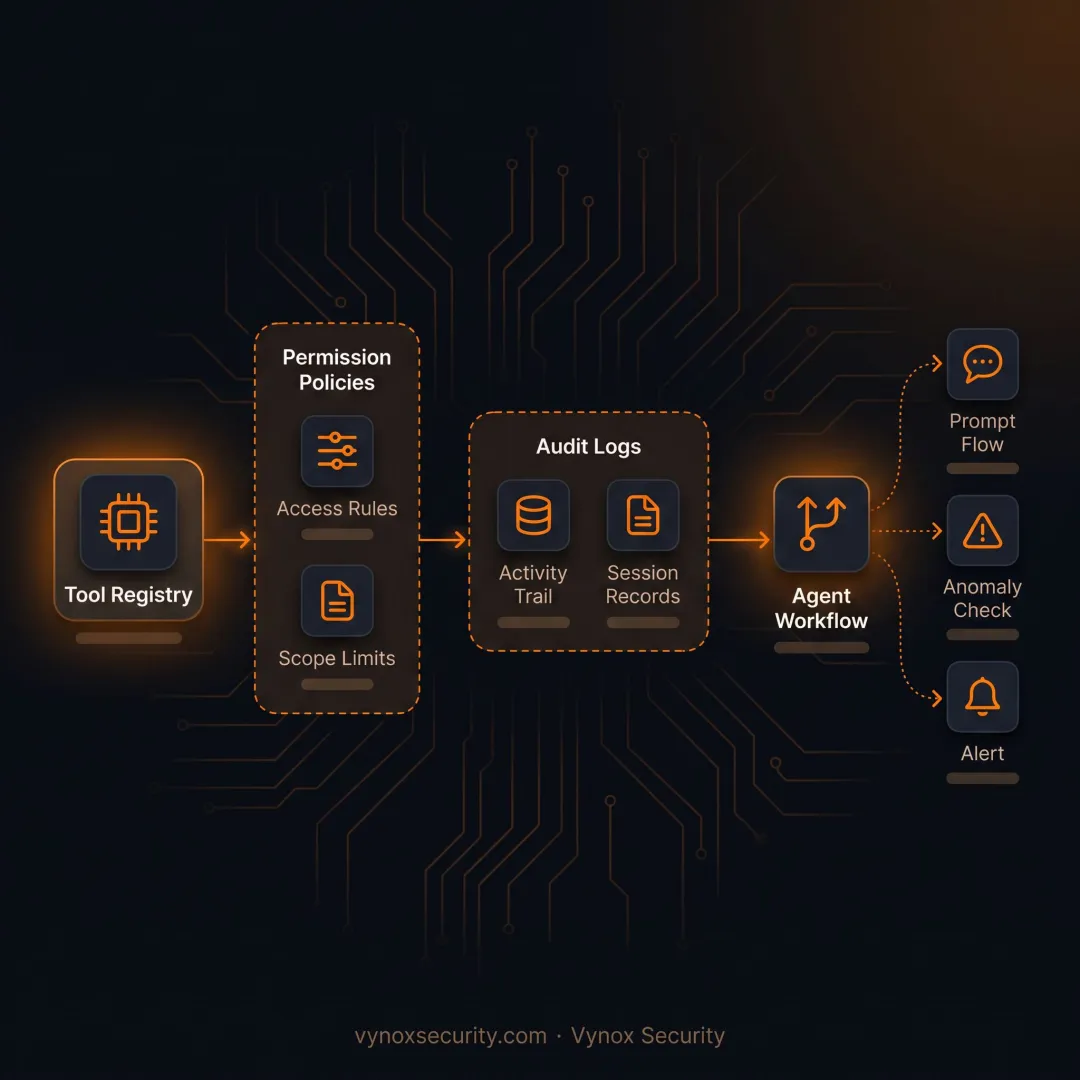 AI security specialist reviewing MCP tool access controls