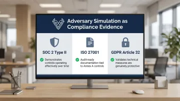 Adversary simulation compliance mapping to SOC 2 ISO 27001 and GDPR requirements