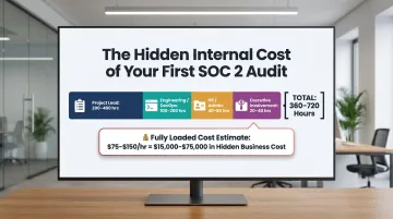 SOC 2 internal team hour breakdown by role for first audit cycle
