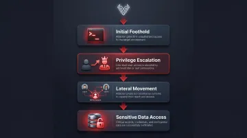 Black box post-exploitation phase attack path privilege escalation lateral movement diagram
