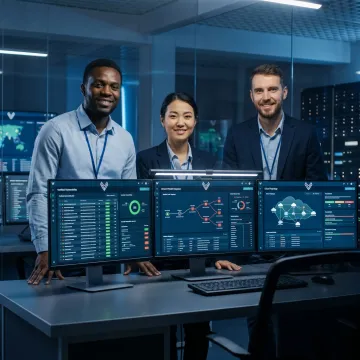 Security team analyzing vulnerabilities and remediation plans
