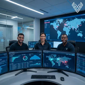 Cybersecurity analysts monitoring threats
