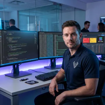Security expert reviewing Solana smart contract code