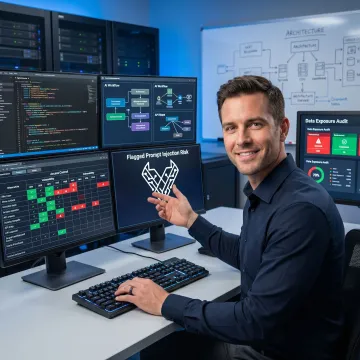 Consultant evaluating AI application security controls