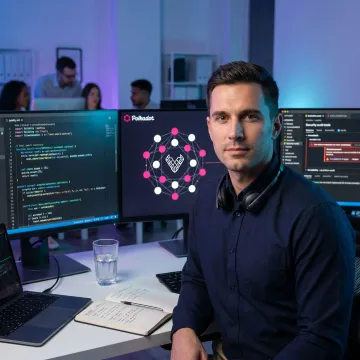 Security auditor reviewing Polkadot smart contract code