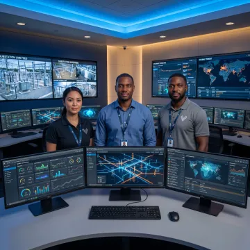Security analysts monitoring electric utility systems